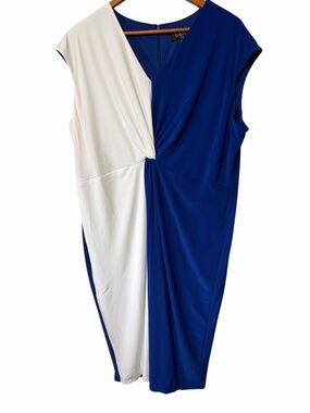 Kasper | Dresses | Kasper Royal Blue Sleeveless Scoop Neck Sheath Midi Dress 
